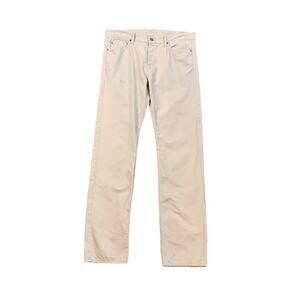 7 For All Mankind Pants Mens 34 Cream Standard Straight Fit Flat Front 5 Pocket